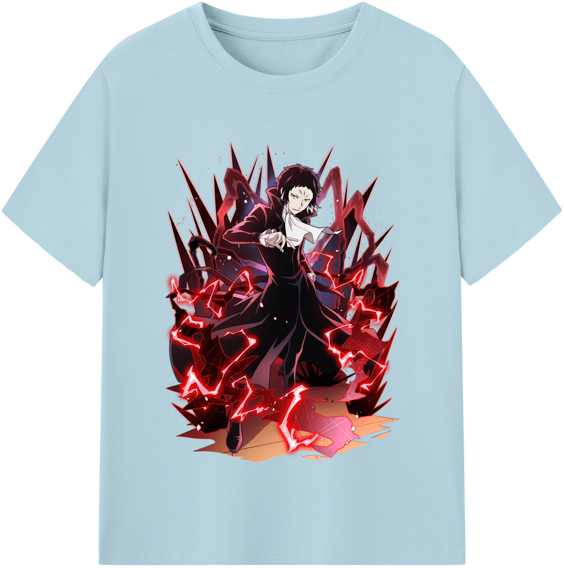 （画像用） 文豪ストレイドッグス Bungo Stray Dogs 綿100％半袖Tシャツ（フロントプリント）